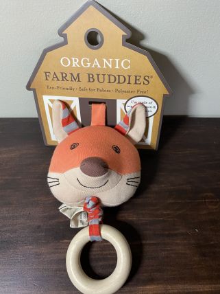 Organic Farm Buddies Waggling Pull Toy - Frenchy Fox