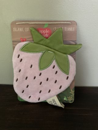 Organic Cotton Mini Crinkle Blankie - Strawberry