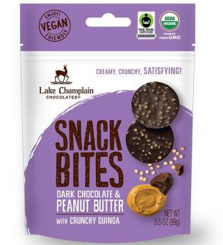 Dark Chocolate & Peanut Butter w/ crunchy Quinoa Snack Bites
