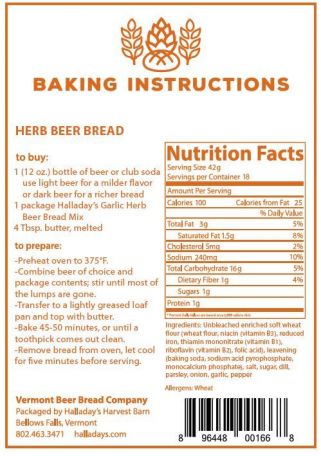 Vermont Beer Bread Garlic Herb
