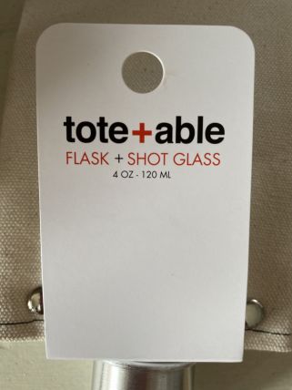 Tote + Able Flask & Shotglass- Alcohol you later