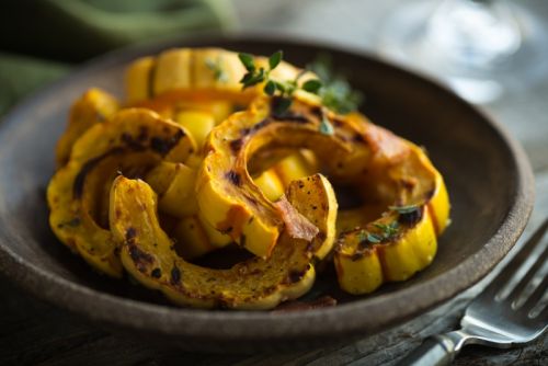 Spicy Honey Roasted Acorn Squash