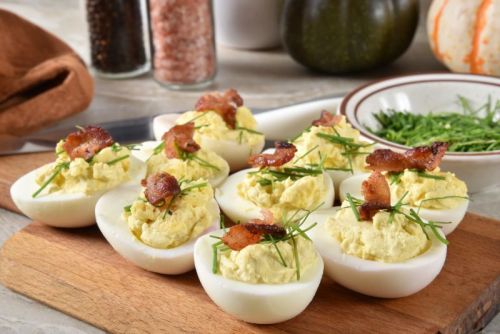 Maple Bacon Deviled Eggs