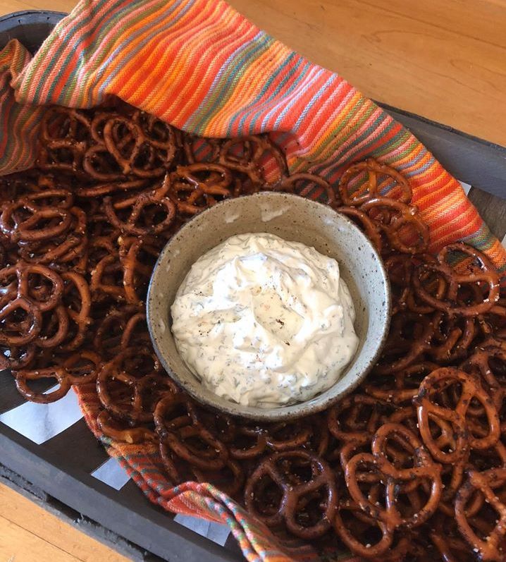 3 Easy Pretzel Dip Recipes (cheese pretzel dip, buffalo blue