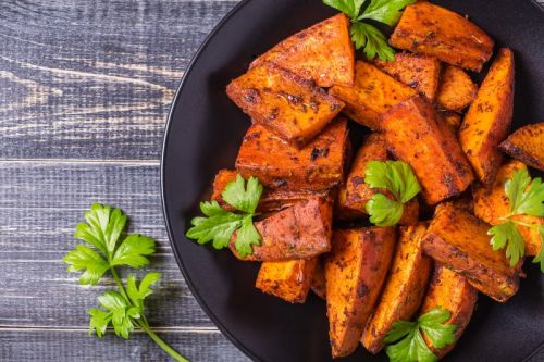 Maple Bacon Roasted Sweet Potatoes