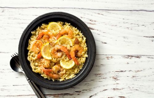 Lemon Orzo Shrimp