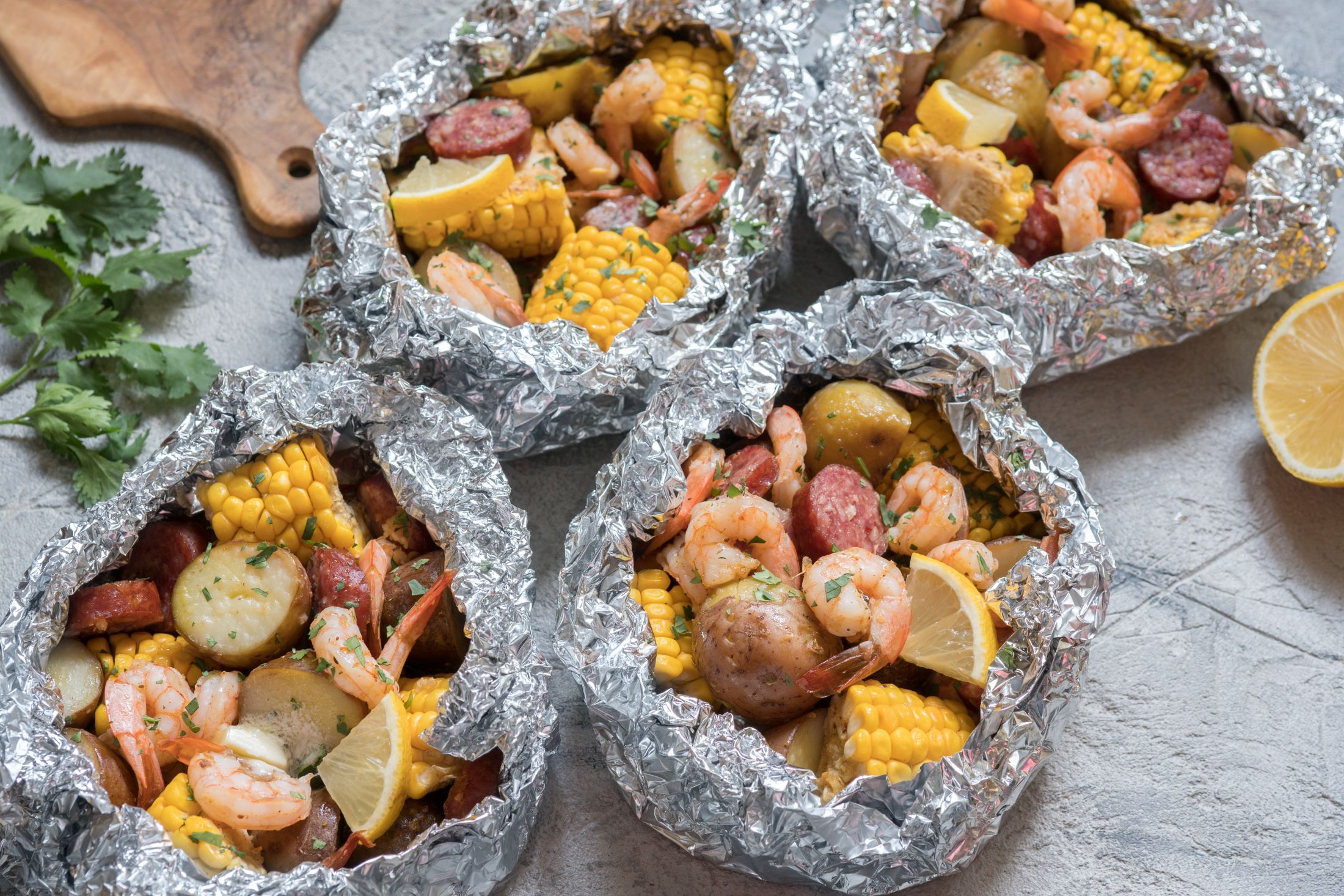 Jerk Shrimp Foil Packets